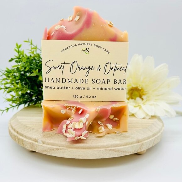 Sweet Orange Oatmeal Handmade Soap Bar Vegan Cold Process - Picture 1 of 2